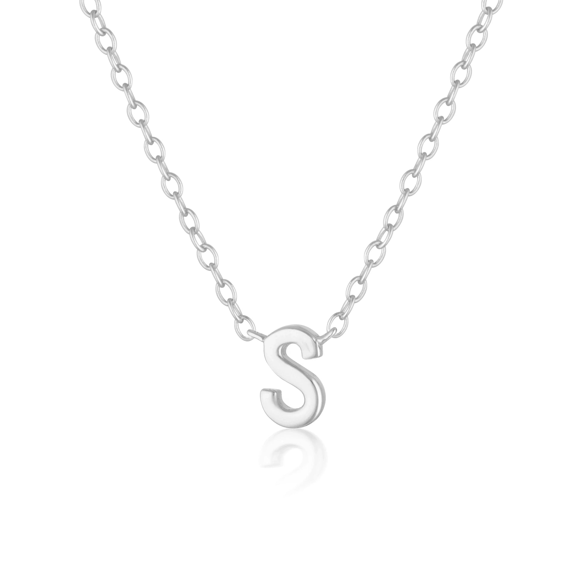 925 Sterling Silver Petite A-Z Necklaces 23