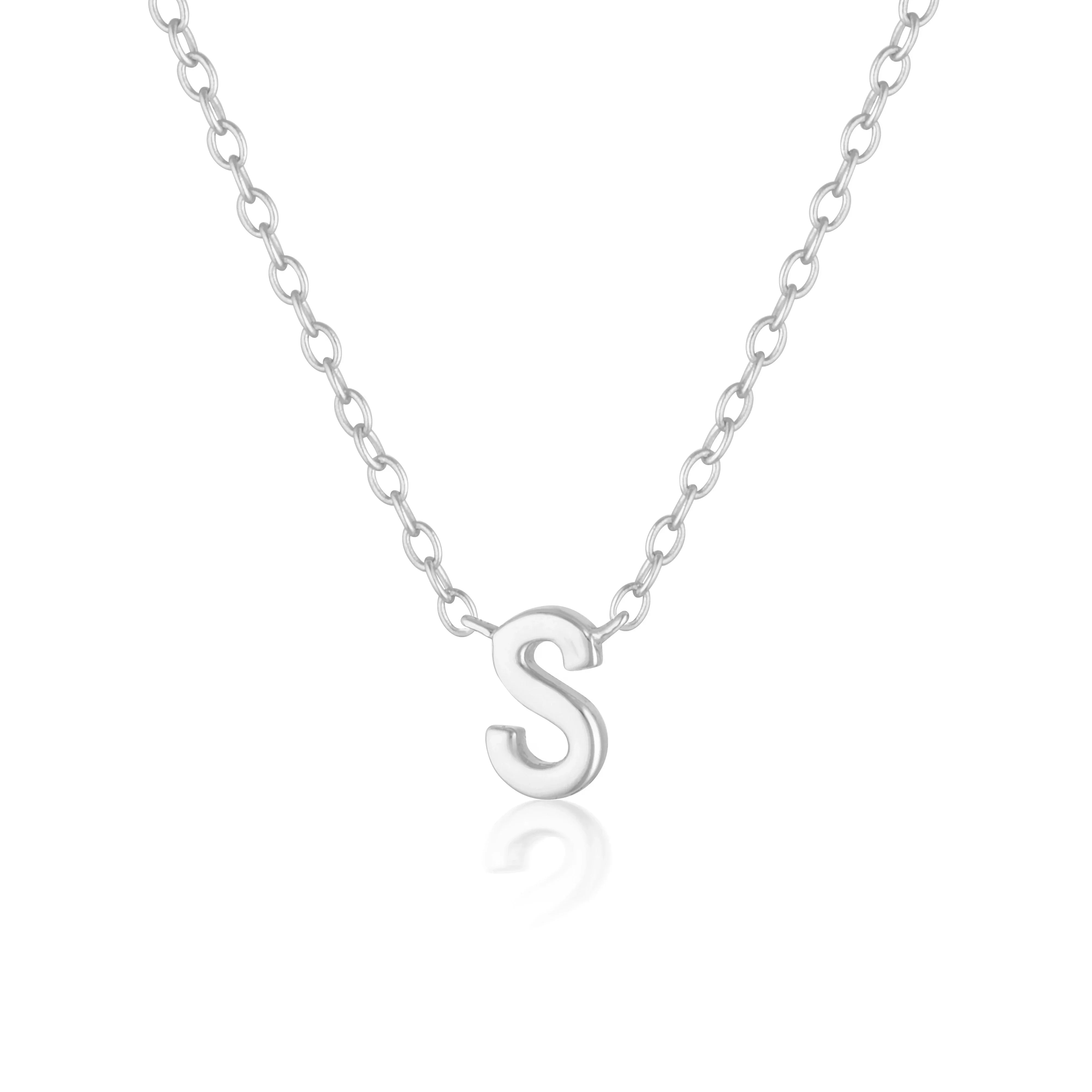 925 Sterling Silver Petite A-Z Necklaces 23