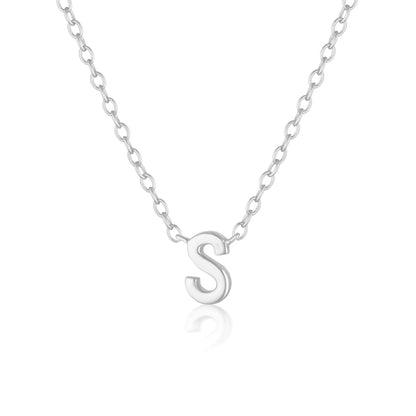 925 Sterling Silver Petite A-Z Necklaces 23