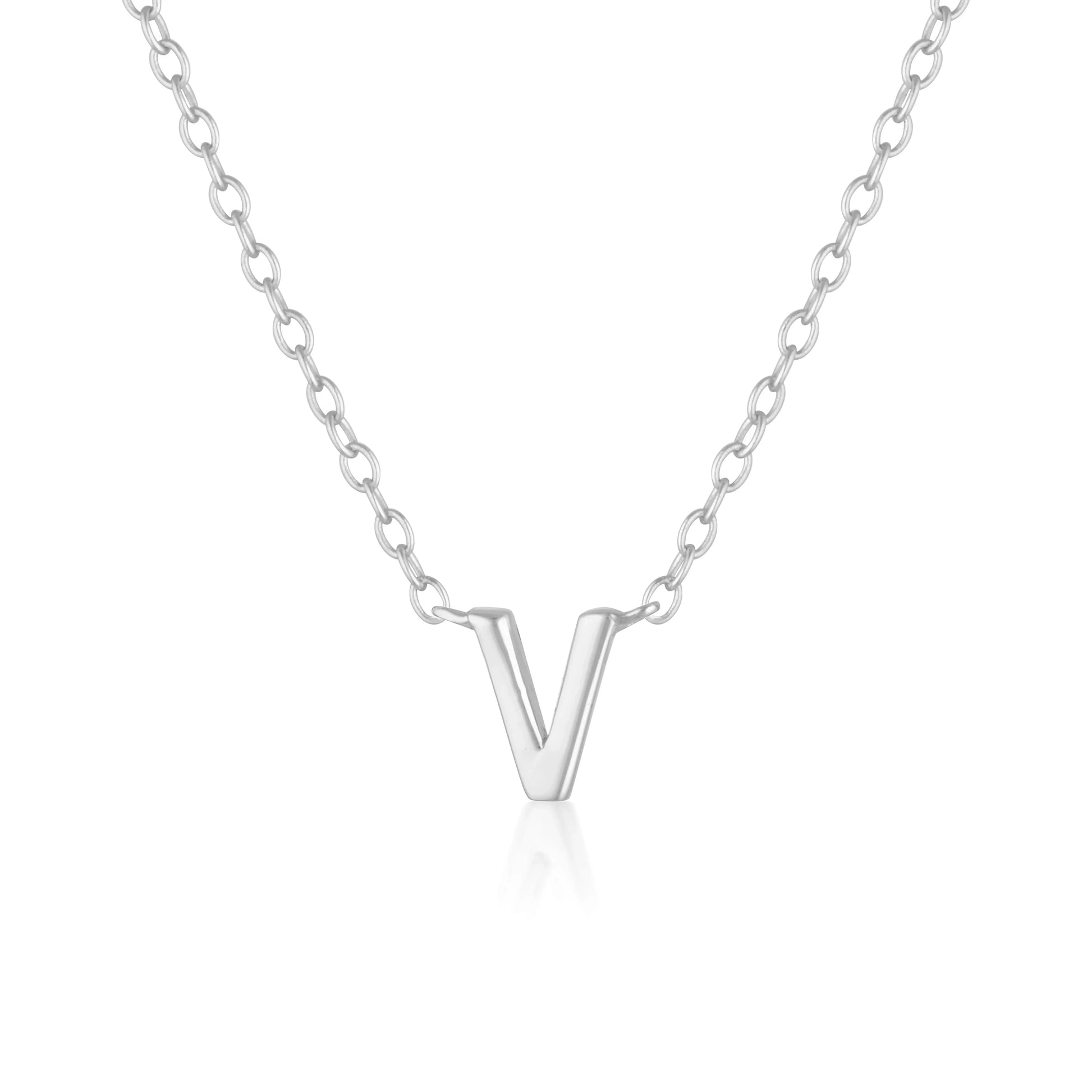 925 Sterling Silver Petite A-Z Necklaces 26