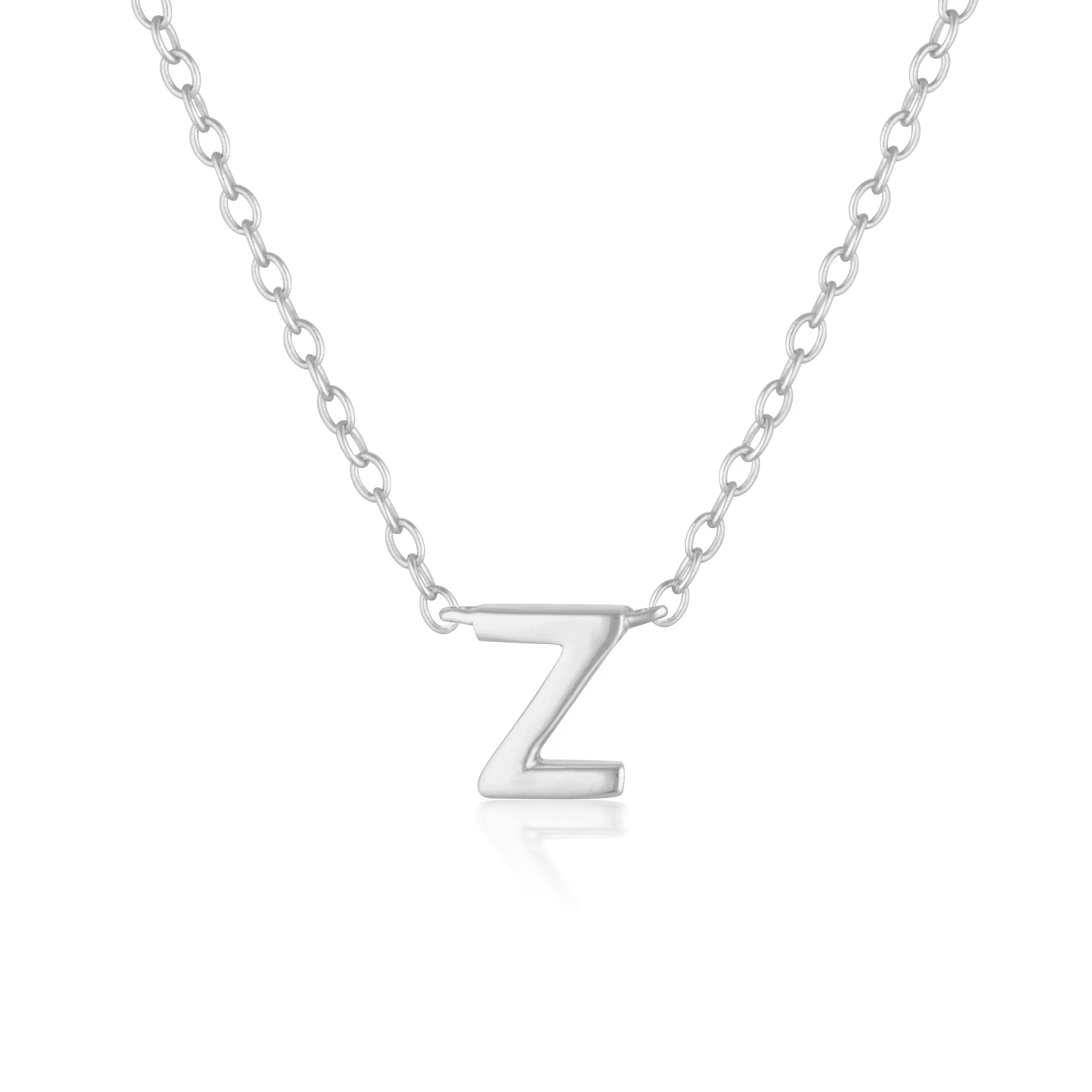 925 Sterling Silver Petite A-Z Necklaces 30