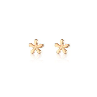 925 Sterling Silver Petal Stud Earrings 1