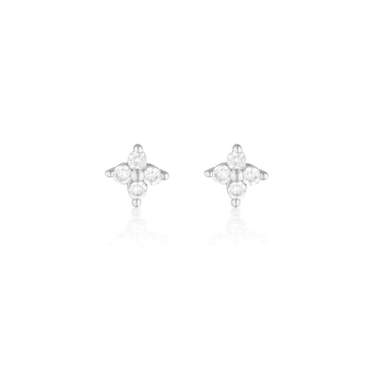 925 Sterling Silver Zita Round Cut Cubic Zirconia Earrings 3