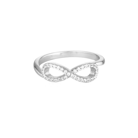 925 Sterling Silver Infinity Ring Cubic Zirconia 1