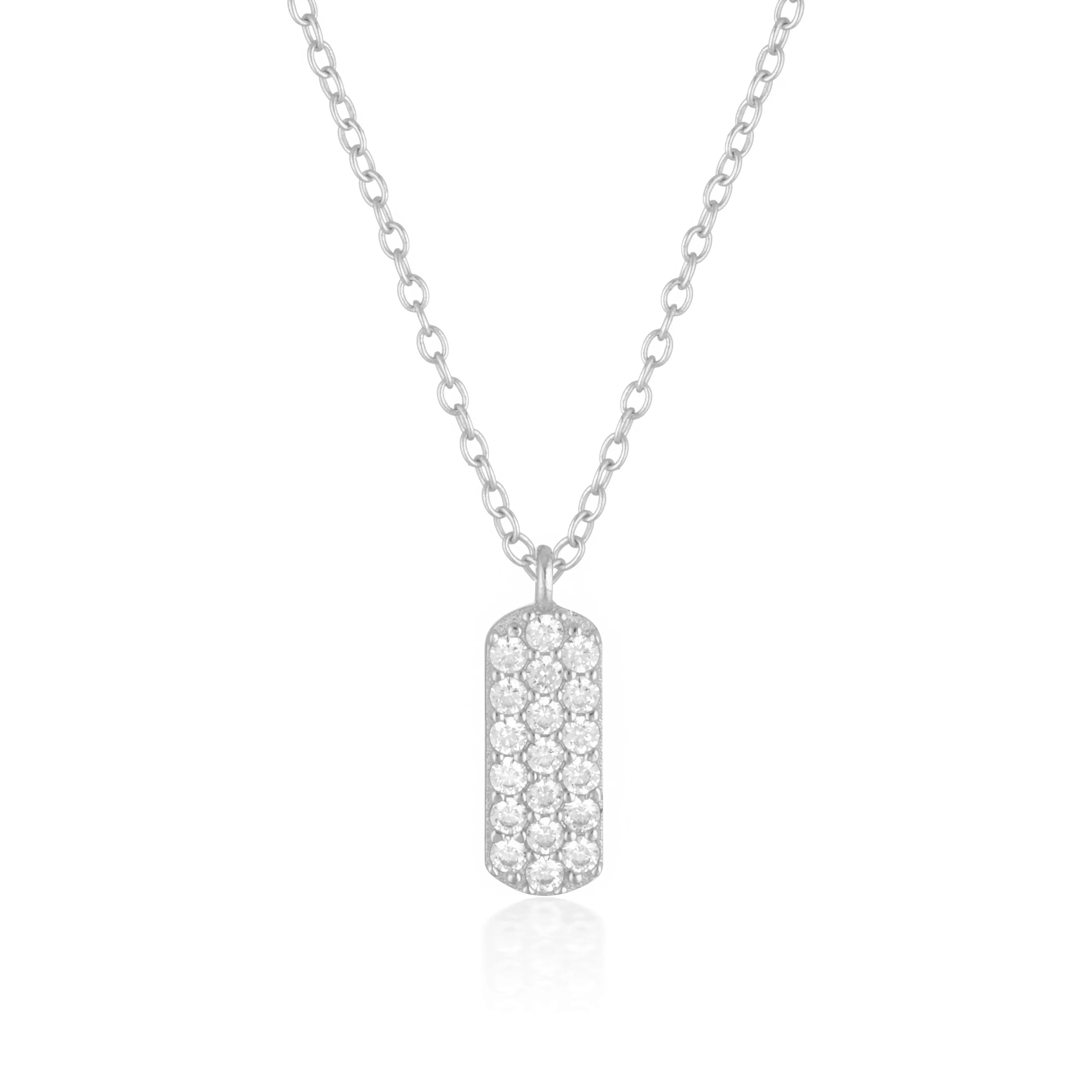 925 Sterling Silver Iman Cubic Zirconia Necklace 1