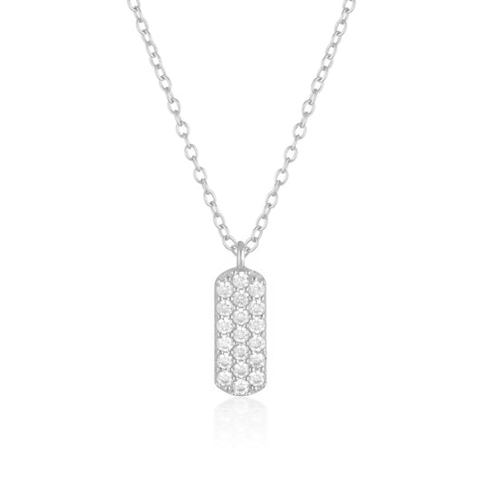 925 Sterling Silver Iman Cubic Zirconia Necklace 1