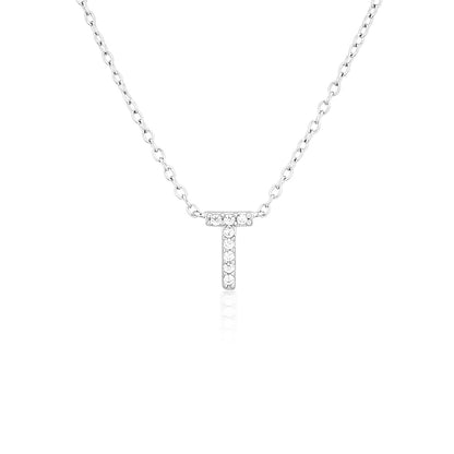 925 Sterling Silver CZ A-Z Necklaces Silver 23