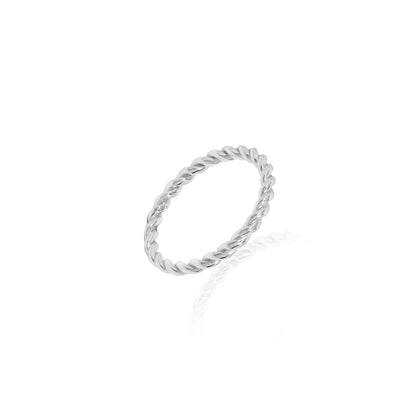 Sterling Silver Twisted Ring: Elegant Simplicity 1