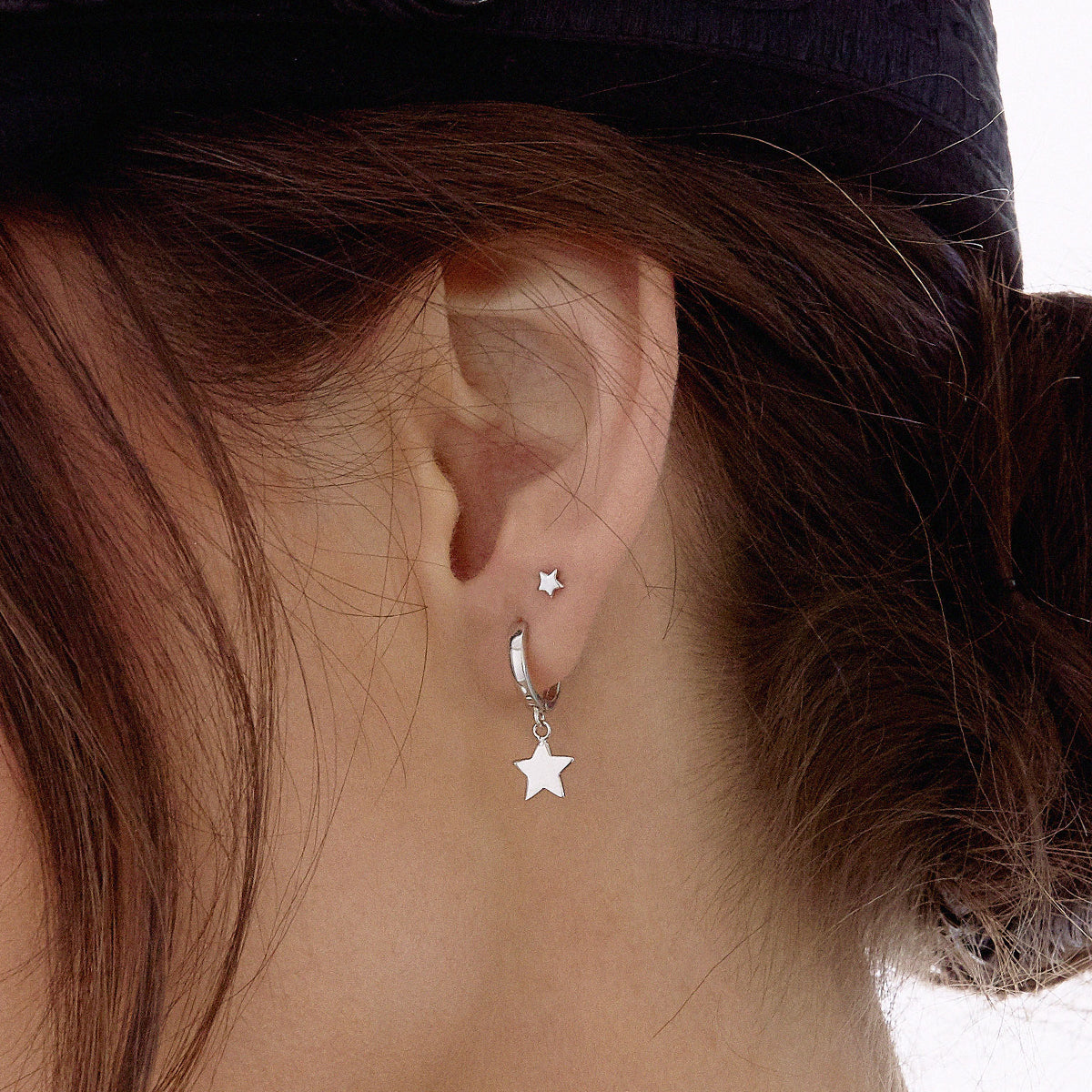 925 Sterling Silver Star Studs with Butterfly Backs Earrings 8