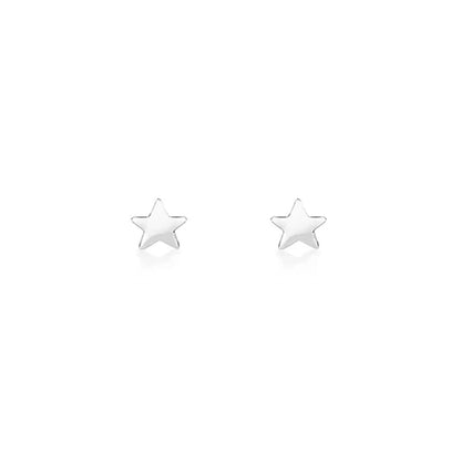 925 Sterling Silver Star Studs with Butterfly Backs Earrings 1