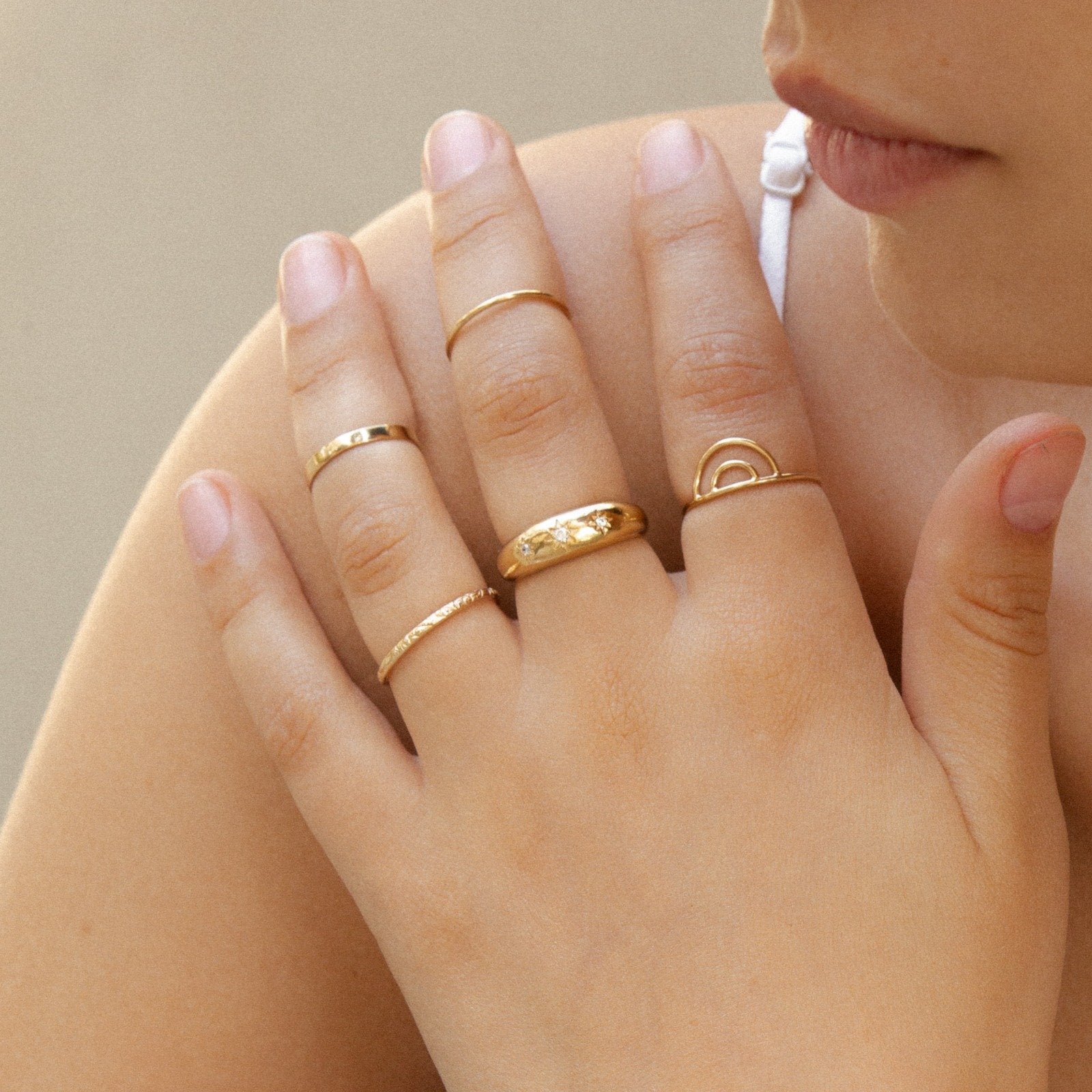 925 Sterling Silver Starburst Dome Ring 3