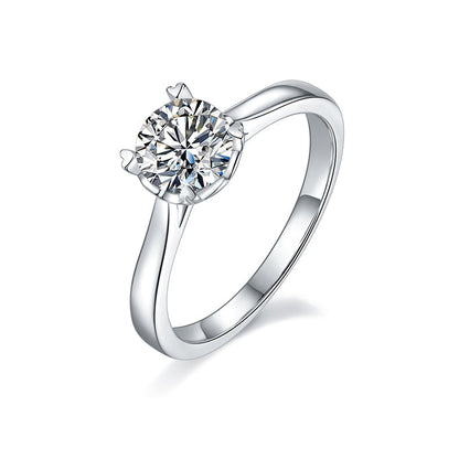 925  Sterling  Silver Round Cut Solitaire Style Ring 2