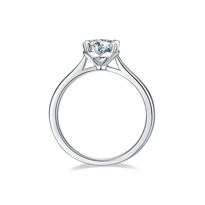 925  Sterling  Silver Round Cut Solitaire Style Ring 3