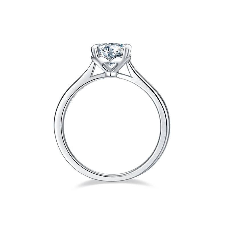 925  Sterling  Silver Round Cut Solitaire Style Ring 3