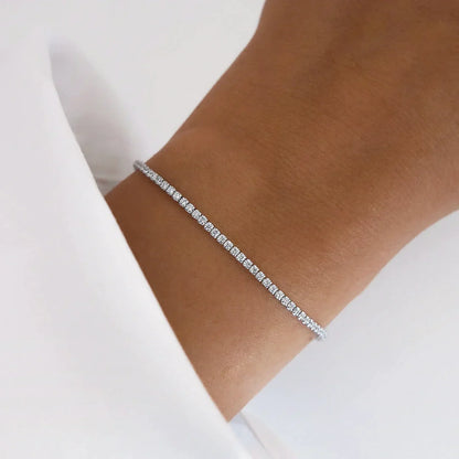 925 Sterling Silver Tennis Bracelet Petite 2