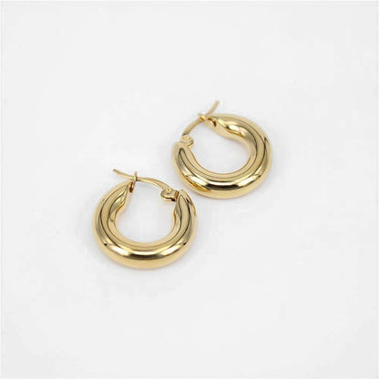 925 Sterling Silver Classic Gold Filled Hoops 6