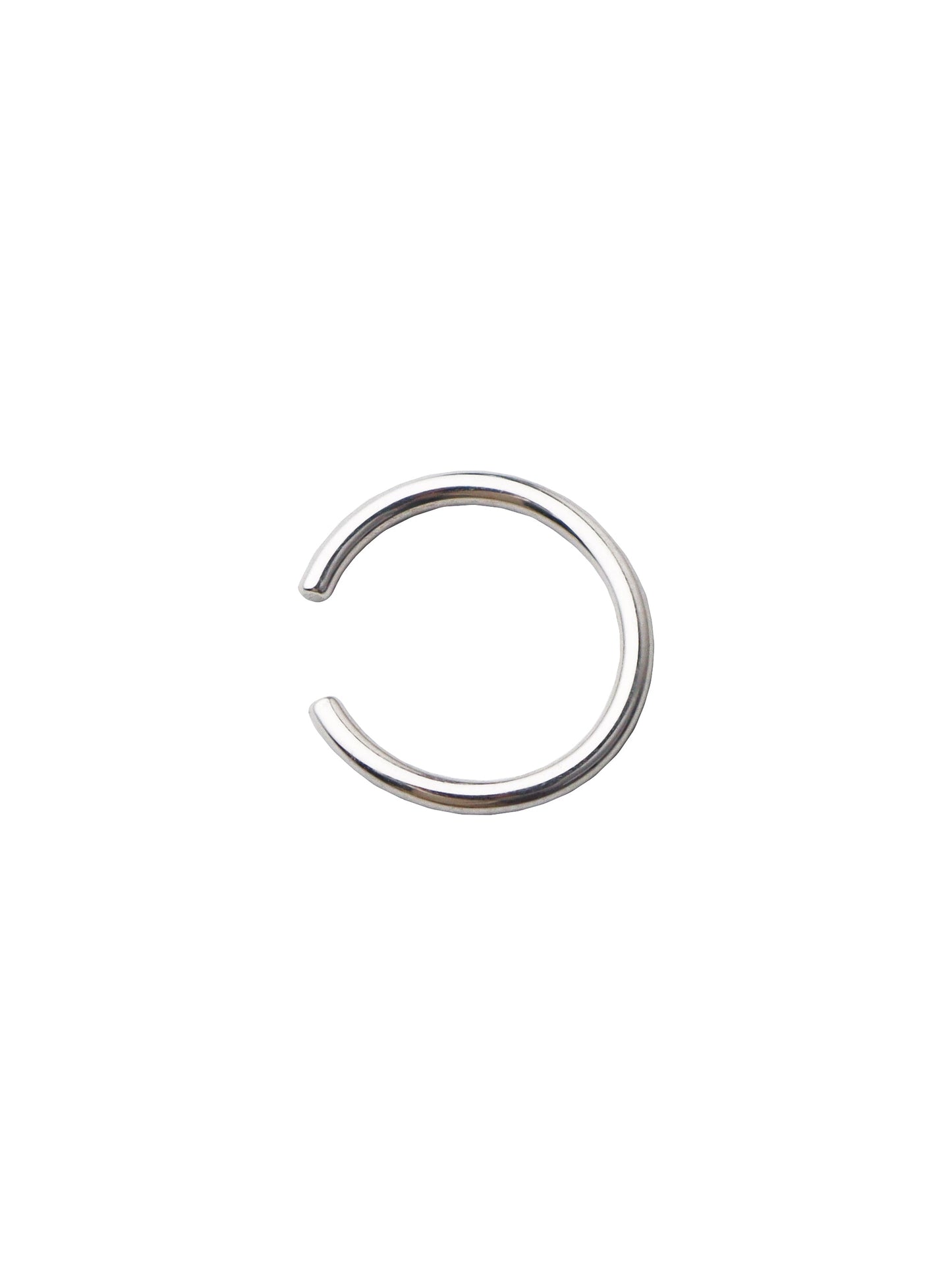 925 Sterling Silver Plain  Thin Ear Cuff, Silver 1