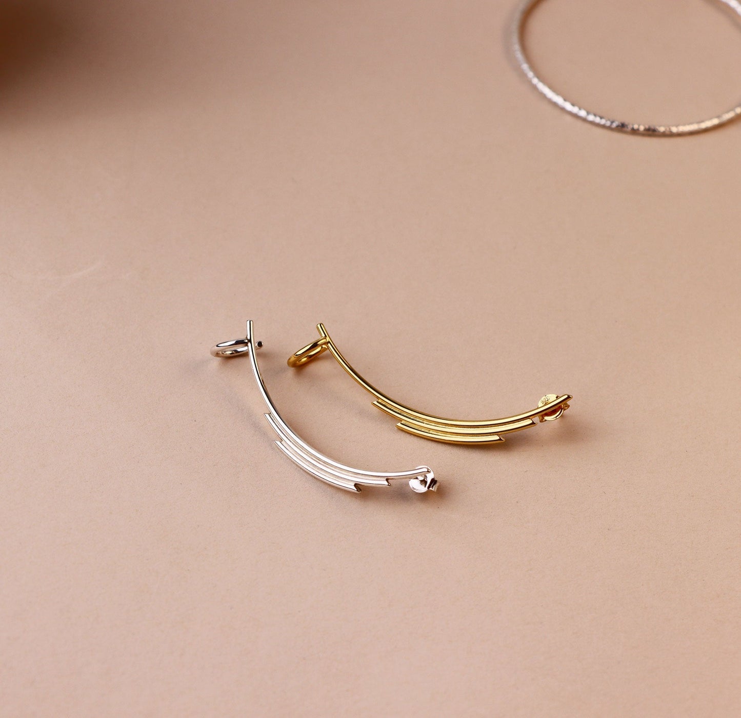 925 Sterling Silver The Journey  Ear Cuff silver 4