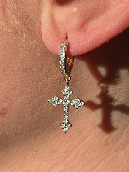 Silver Christ Jesus Earring