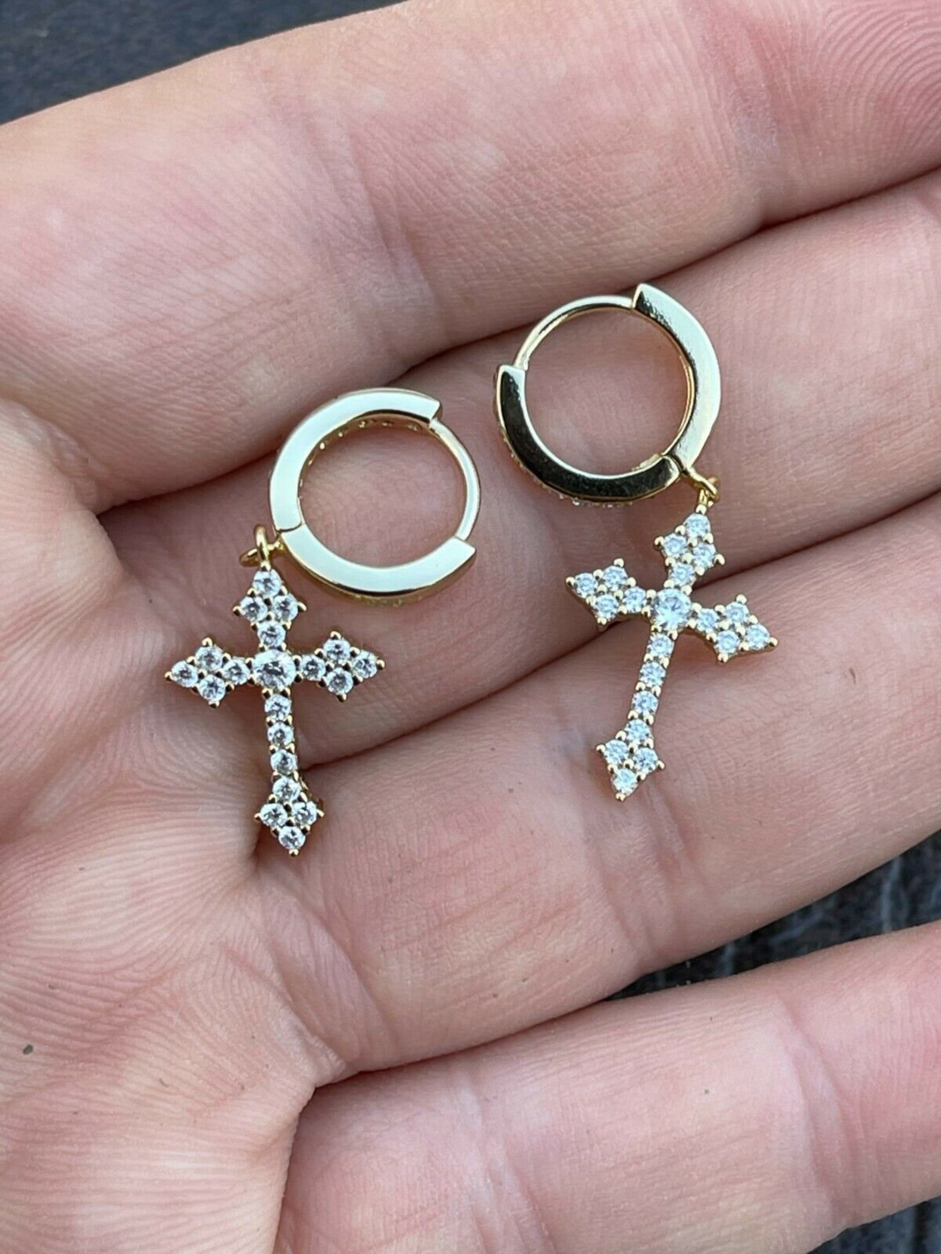 Silver Christ Jesus Earring