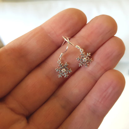 Sterling silver, Snowflakes Earring