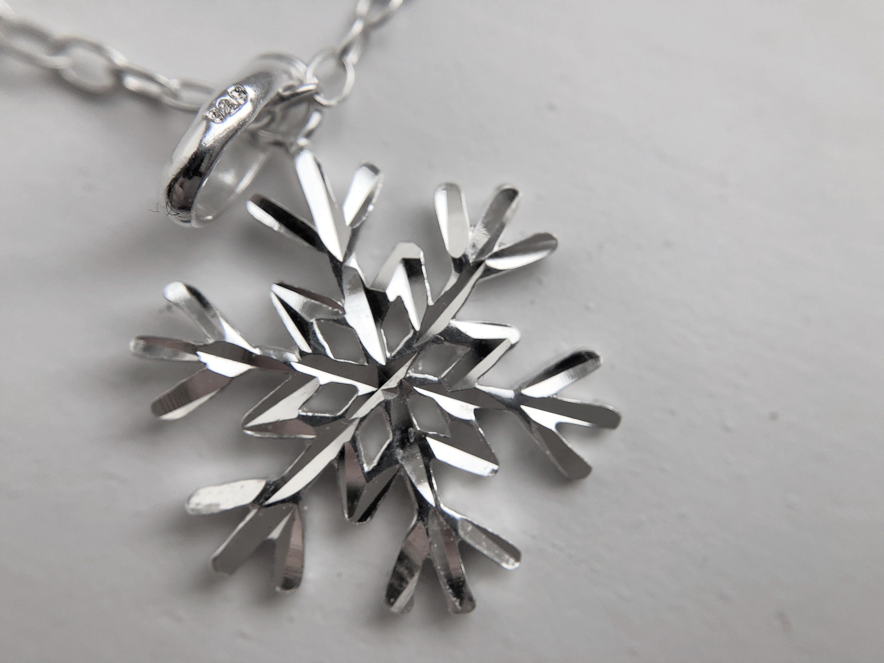 Silver Christmas Snowflakes Earring