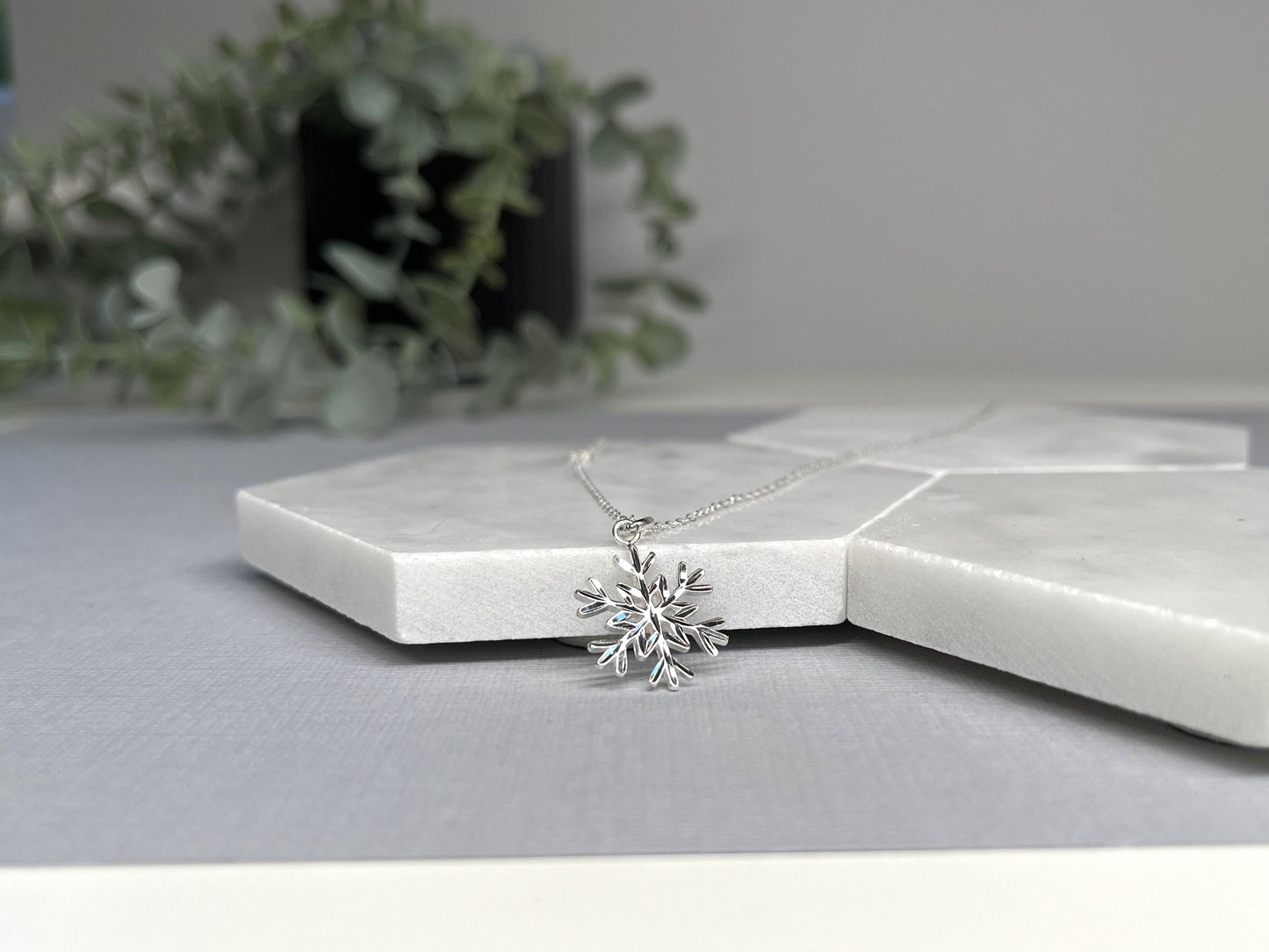 Silver Christmas Snowflakes Earring