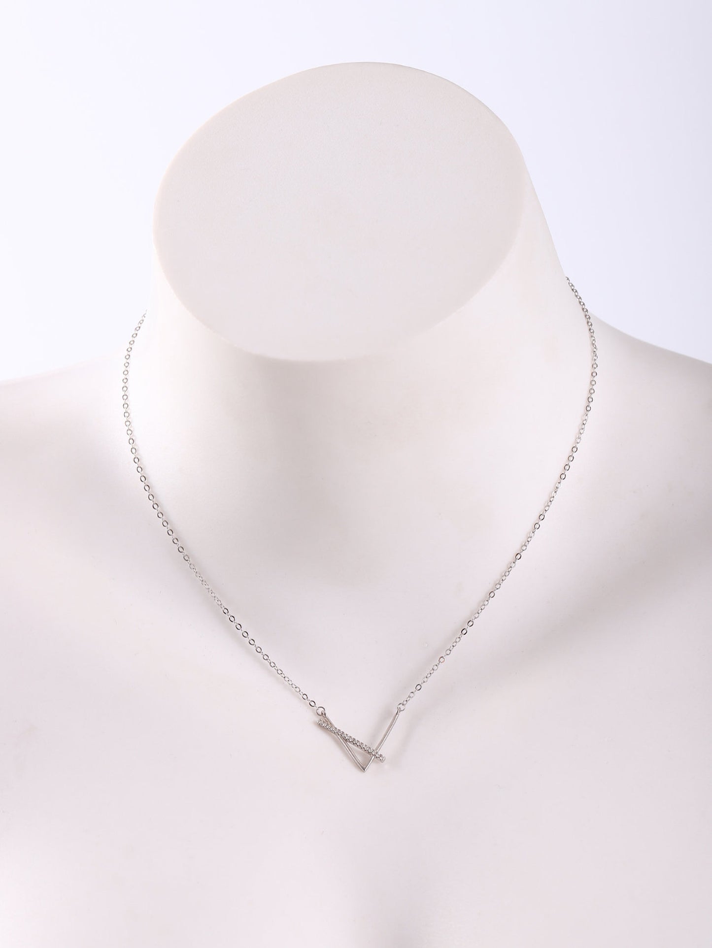 Sterling Silver V Shaped Necklace