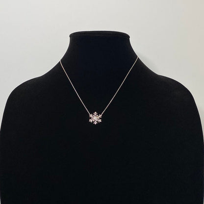 Silver Snowflake Necklace for Women