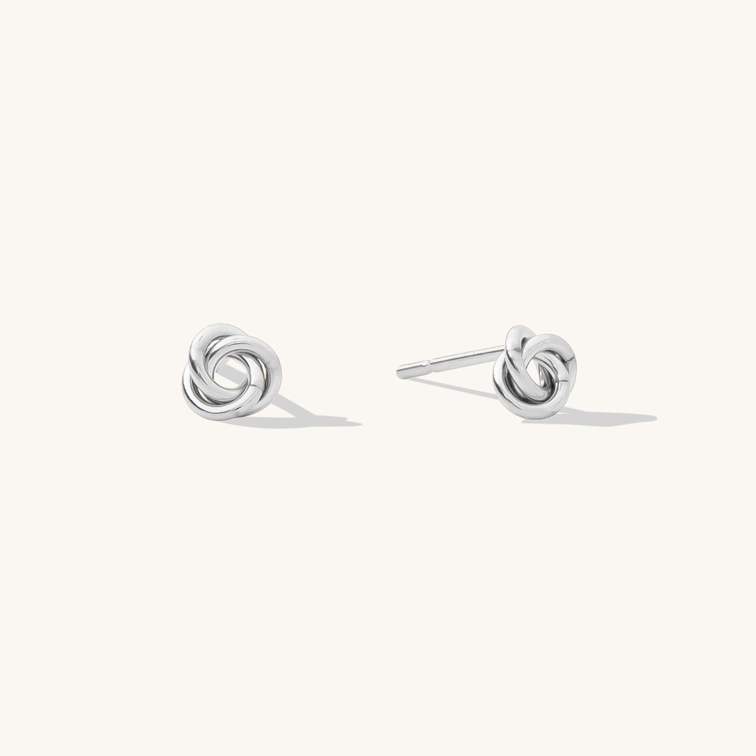 925 Sterling Silver Love Knot Stud Earrings 10