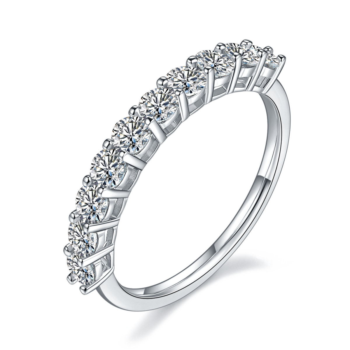 925 Sterling  Silver Round Eternity Band 2