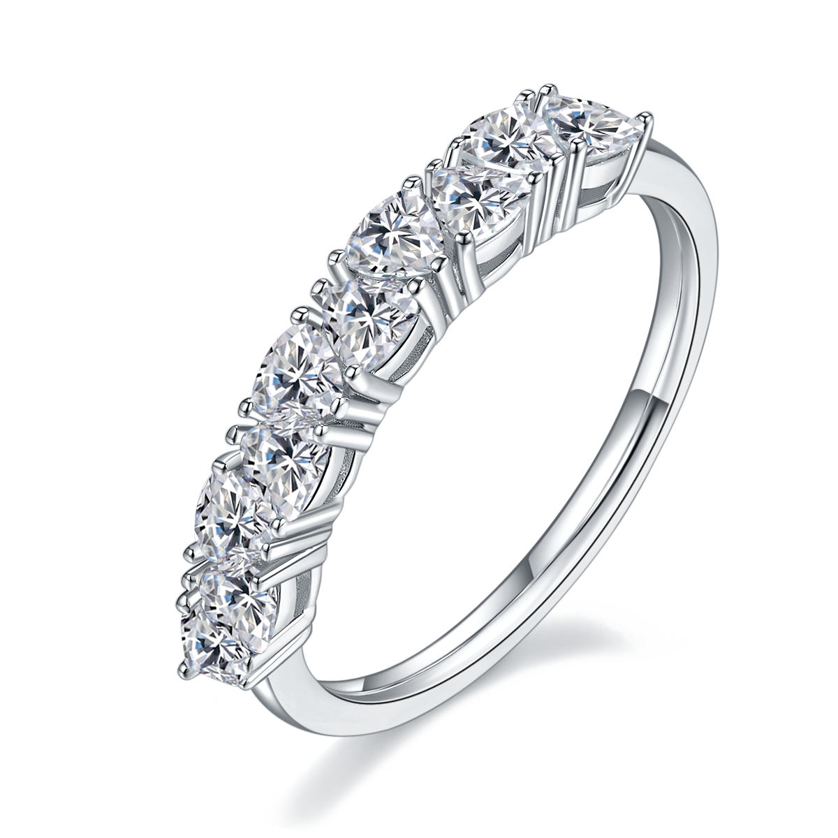 925 Sterling Silver Triangle  Eternity Band 3