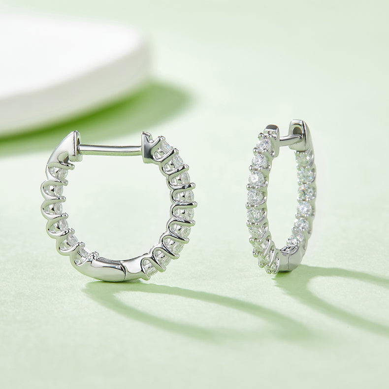 925 Sterling Silver Hoop-Shaped Earrings 4