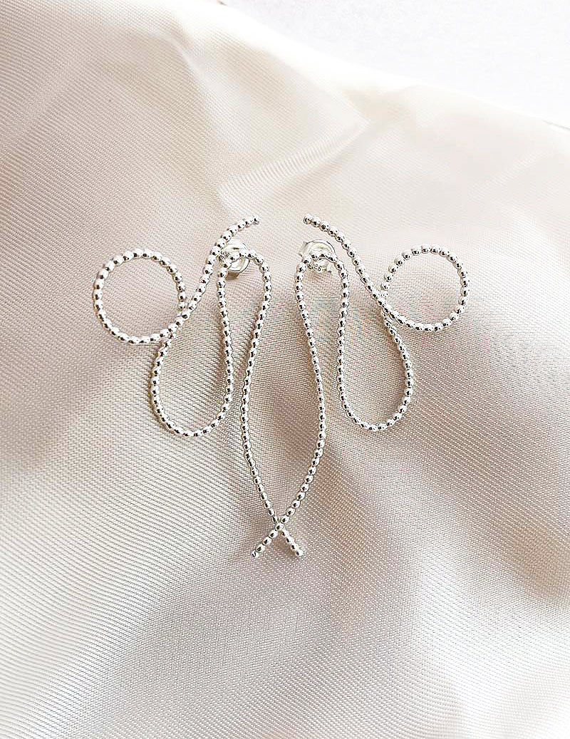 925 Sterling Silver Grace  Earrings Silver 3