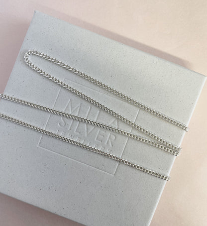 925 Sterling Silver Chain Armor silver 2 mm, 3