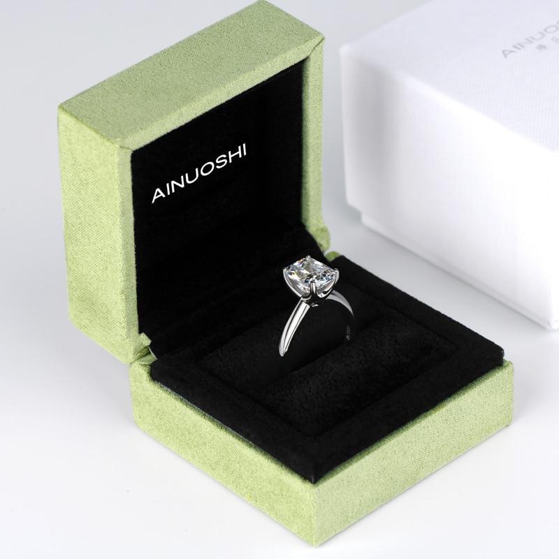 925 Sterling Silver Cushion Cut CZ Solitaire Ring