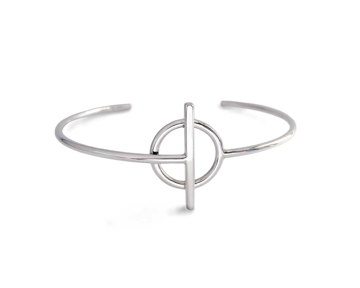 925 Sterling Silver Rod Cuff Bracelet Silver 1