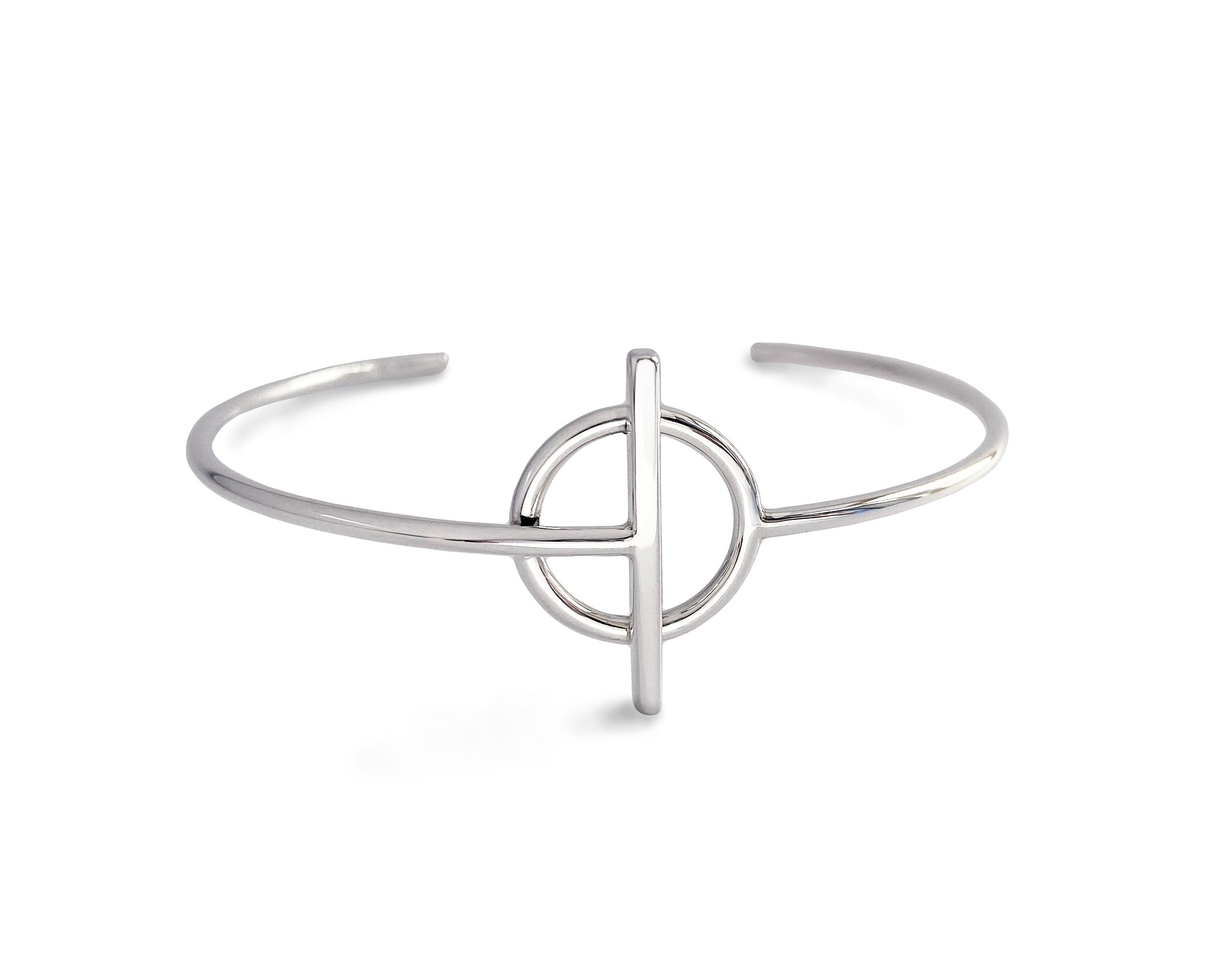 925 Sterling Silver Rod Cuff Bracelet Silver 1