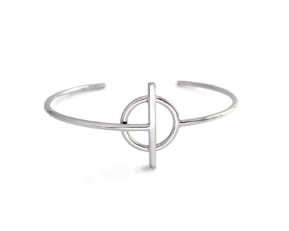 925 Sterling Silver Rod Cuff Bracelet Silver 1