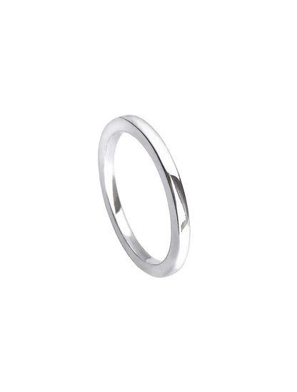 925 Sterling Silver Engagement RING silver, 2 mm 1