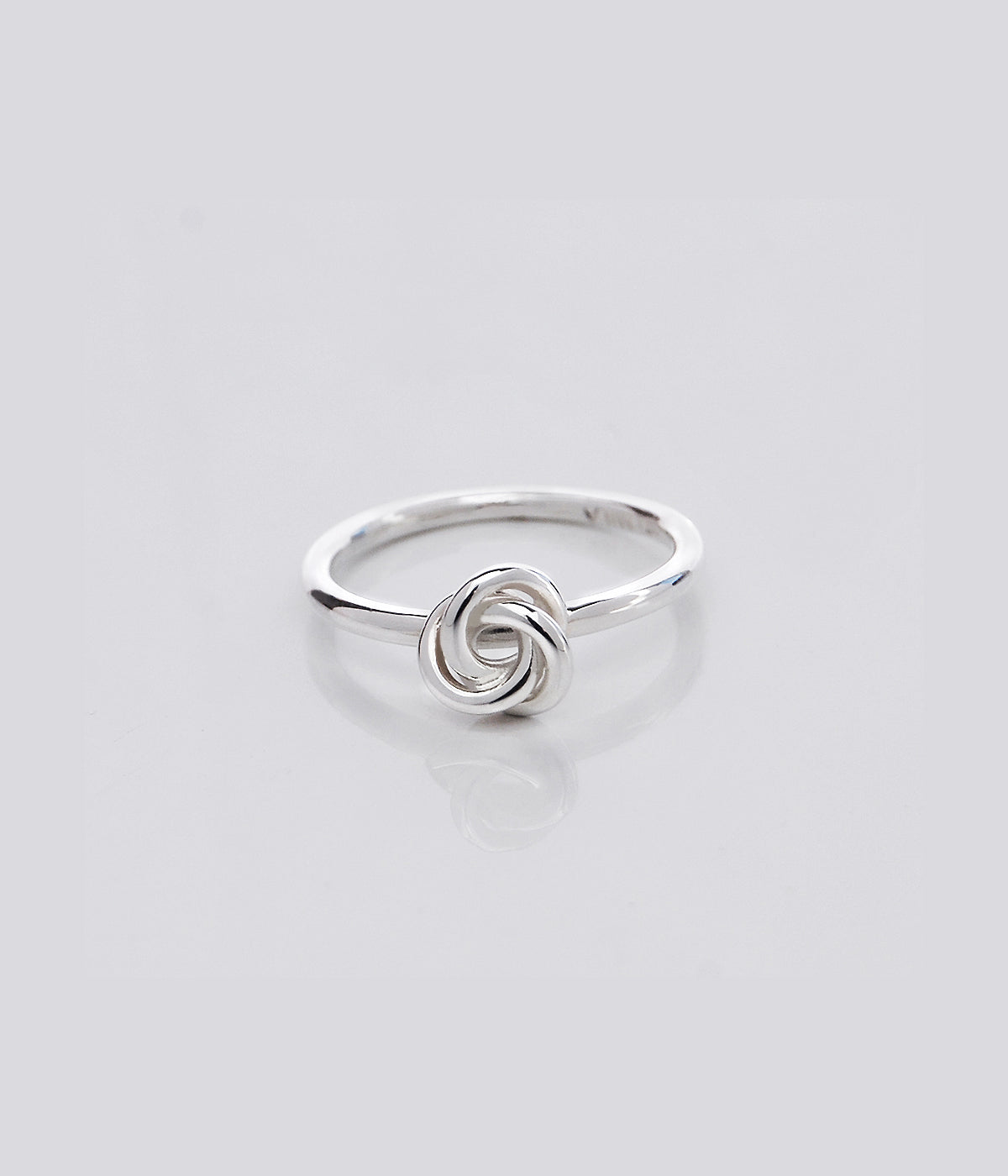 925 Sterling Silver 3 in One Small Knot Silver Ring 5