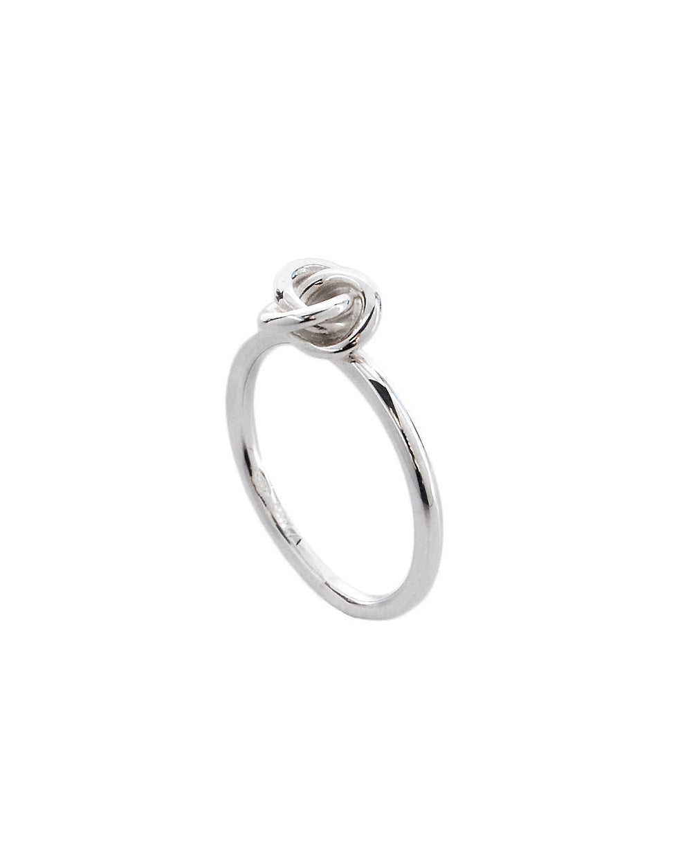 925 Sterling Silver 3 in One Small Knot Silver Ring 1