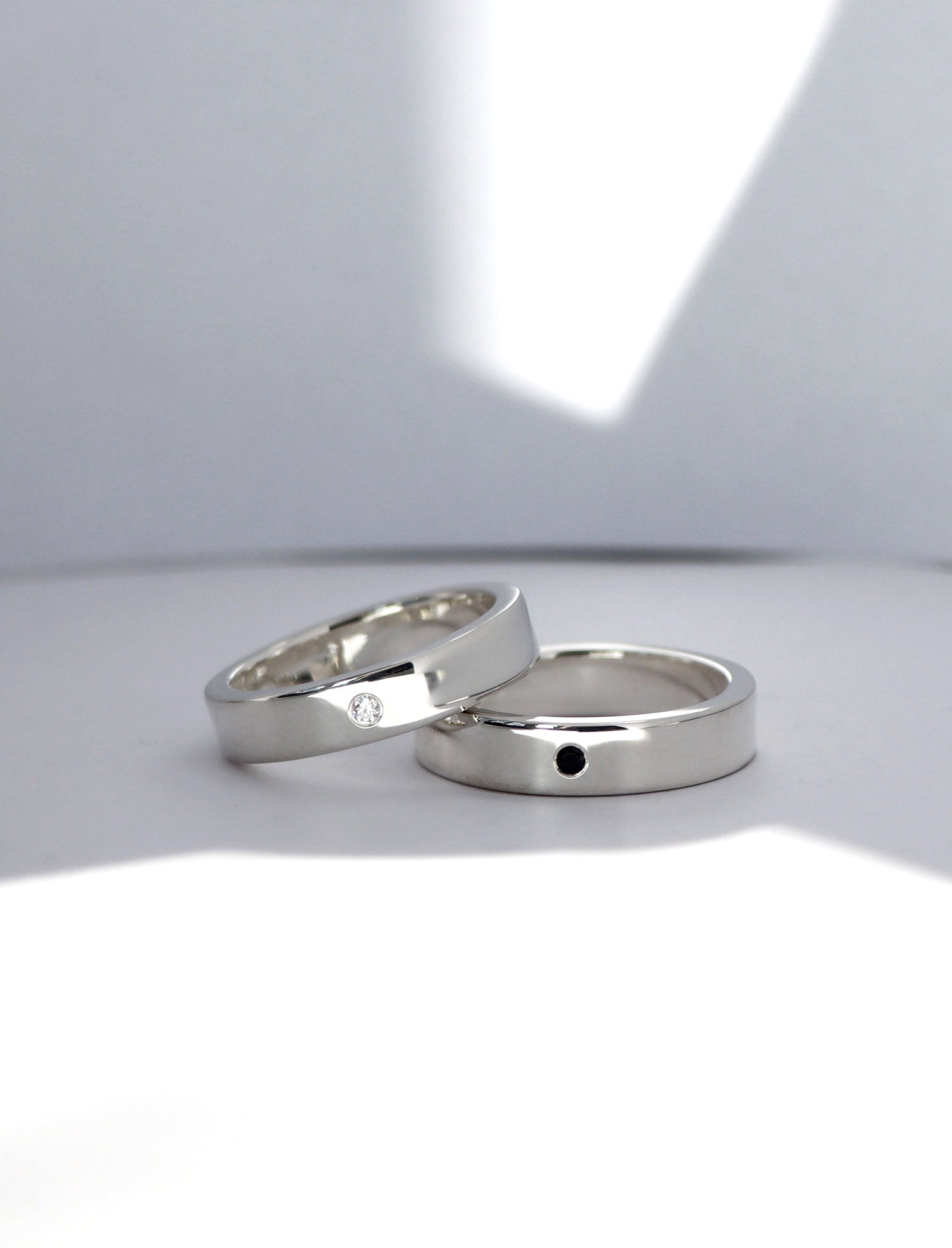 925 Sterling Silver Engagement Ring Set  for Her & Him 6