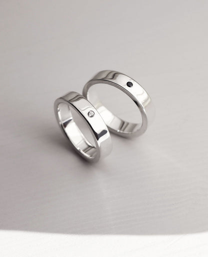 925 Sterling Silver Wedding Ring for Her Him 5