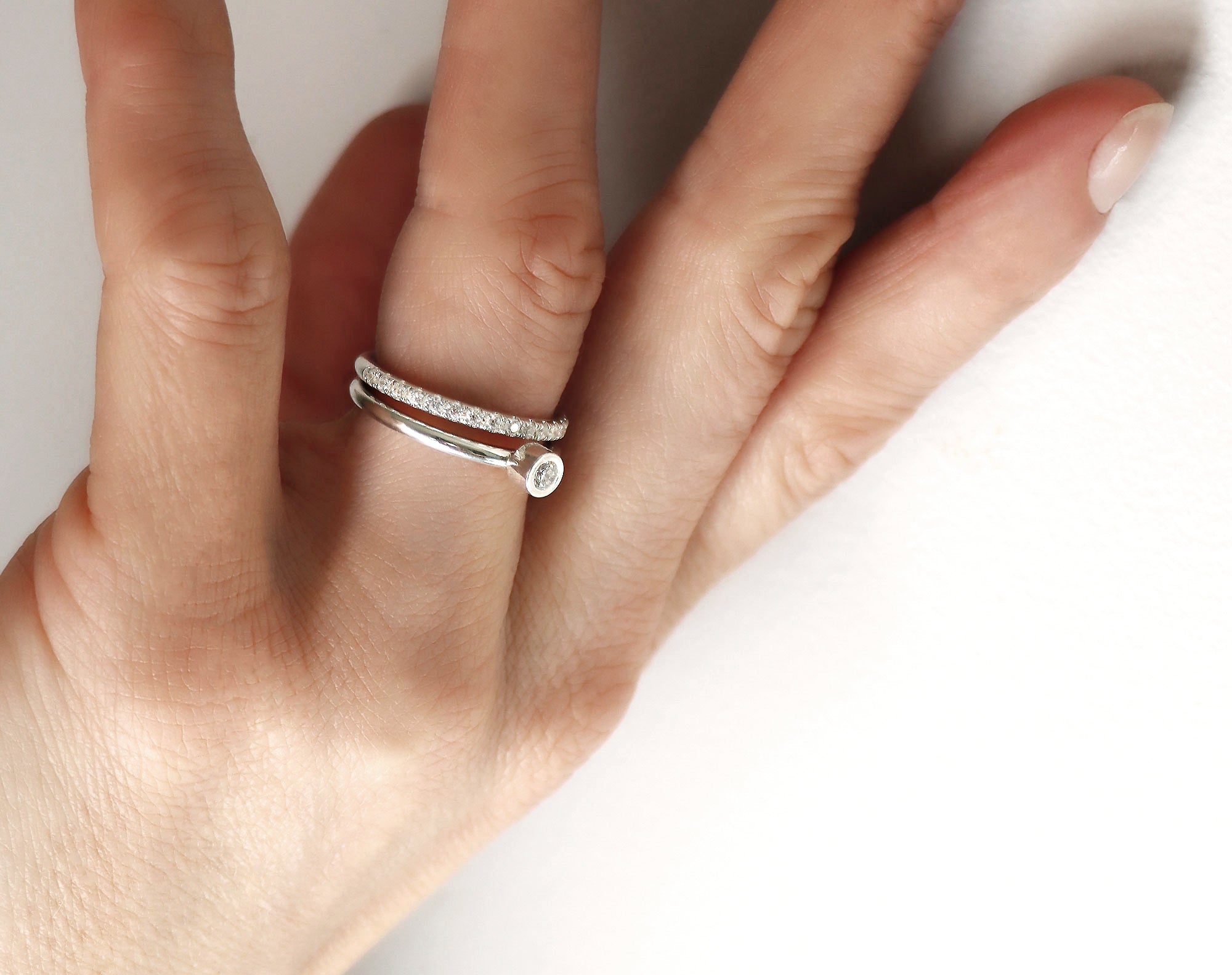 925 Sterling Silver Ring set for Her 4