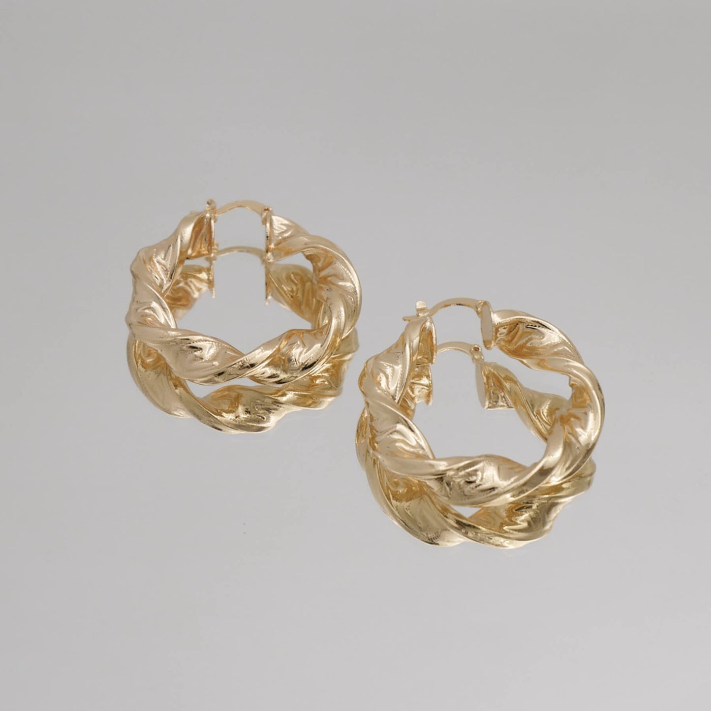 925 Sterling Silver Sofia Thick Twisted Hoops 2