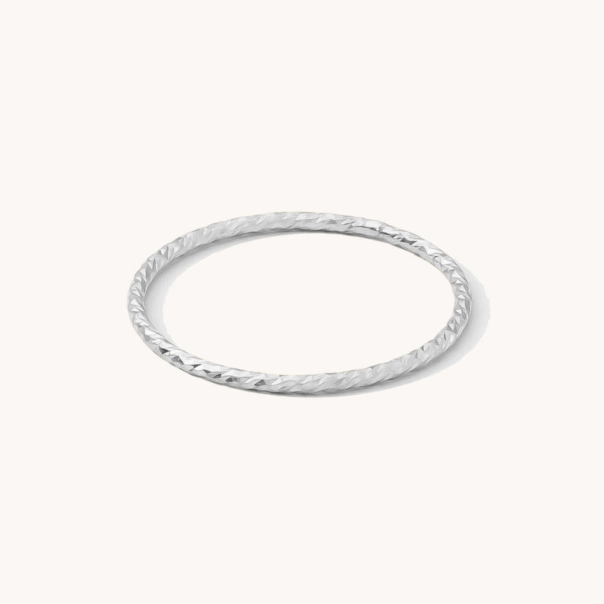 925 Sterling Silver Sparkle Stacking Band 10