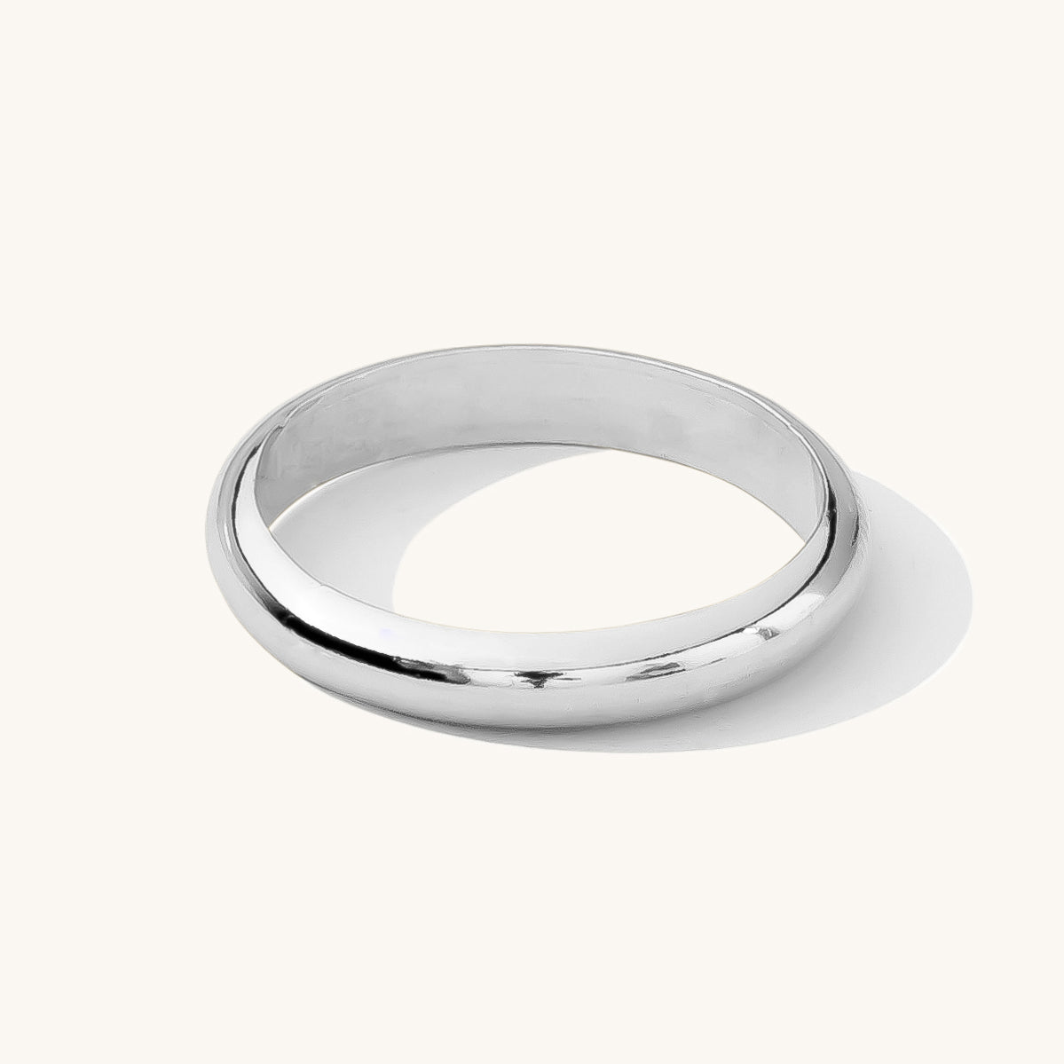 925 Sterling Silver Thick Band Ring 10