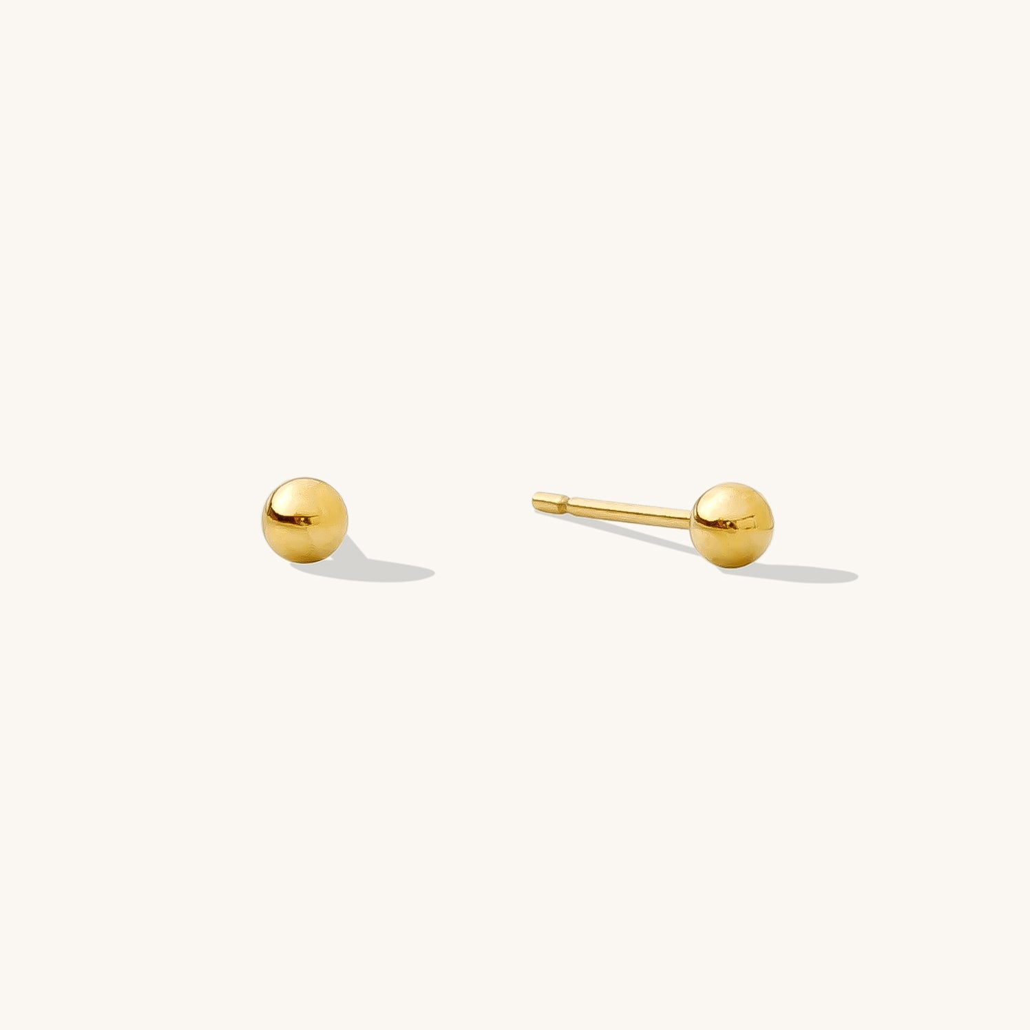 925 Sterling Silver Tiny Ball Studs 1