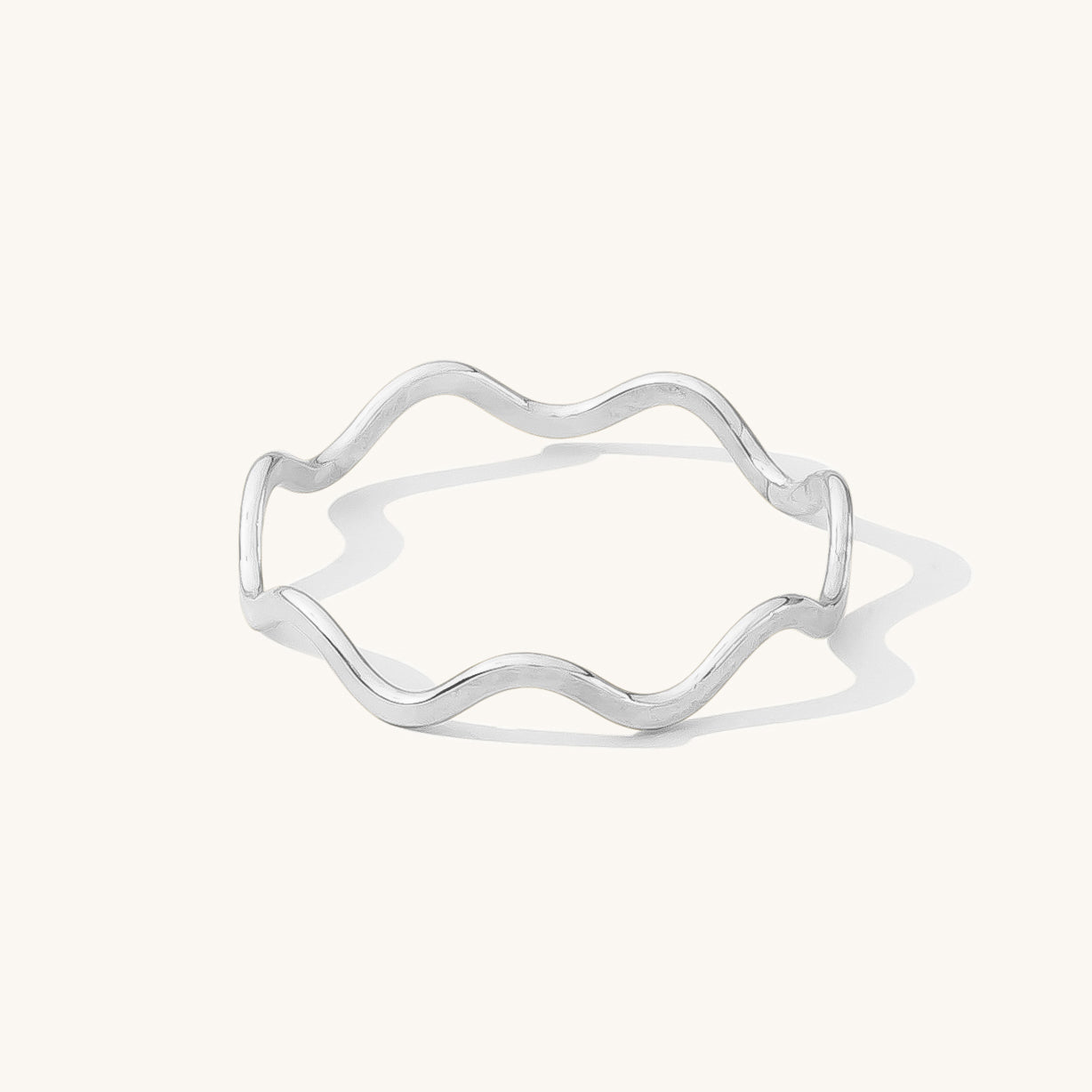 925 Sterling Silver Wavy Ring 10